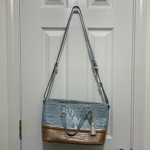 Brahmin Mini Asher Sky Voignier Satchel shoulder bag-worth $295. Great condition